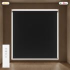 Estor enrollable opaco LuxBlock Negro motorizado con mando Somfy Zigbee, batería y cargador