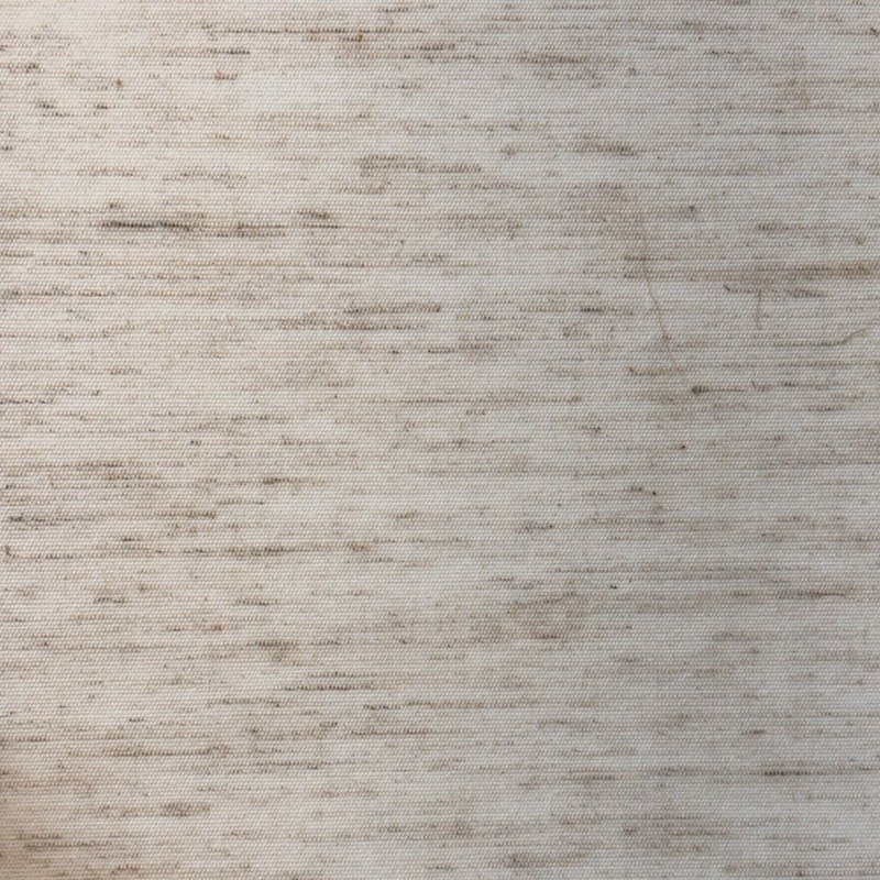 Muestra del tejido traslúcido Linen Natural, lino beige avena con vetas horizontales